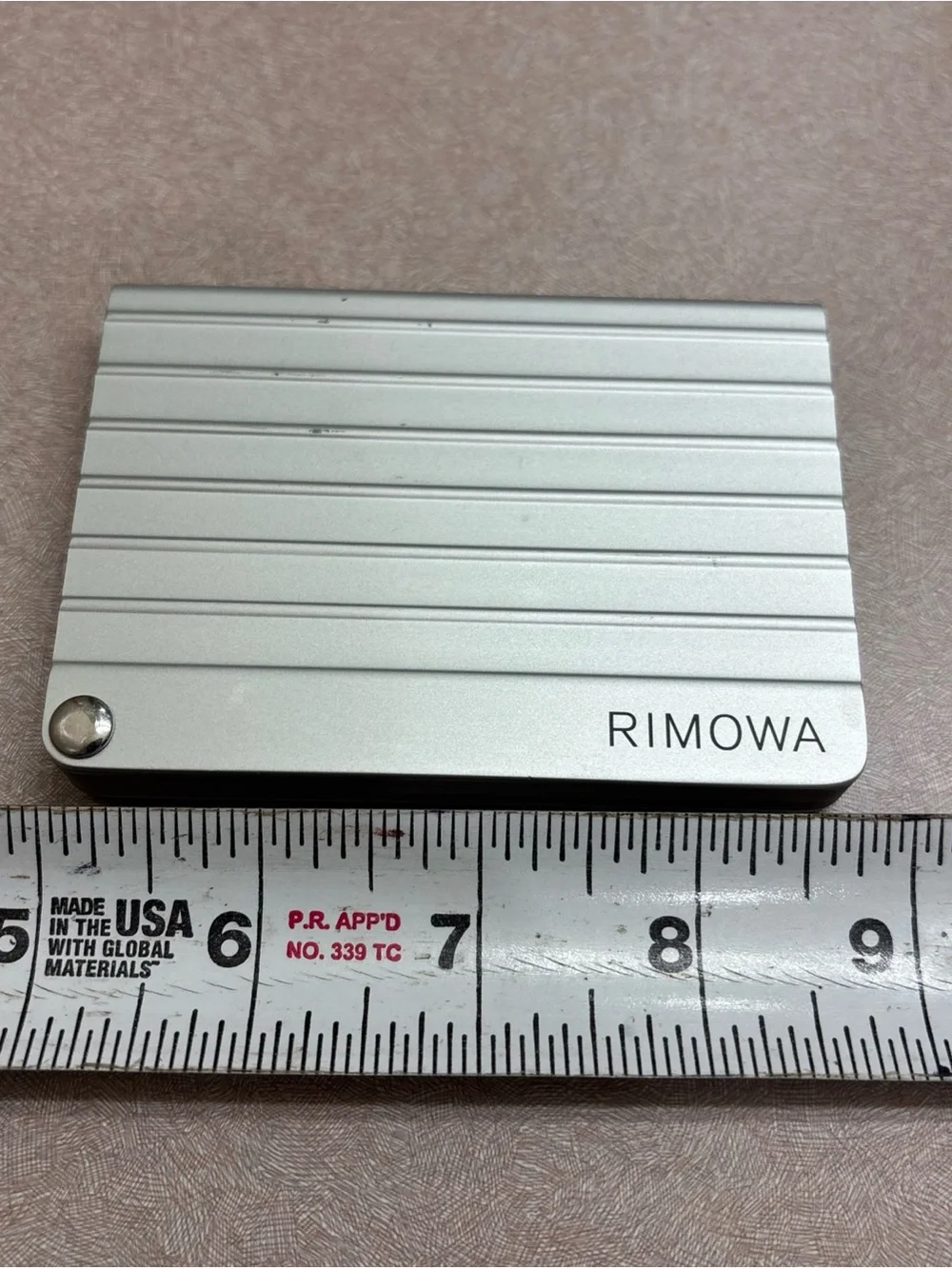 Rimowa Aluminum Card Holder - Silver Made In Italy Business Executive Designer